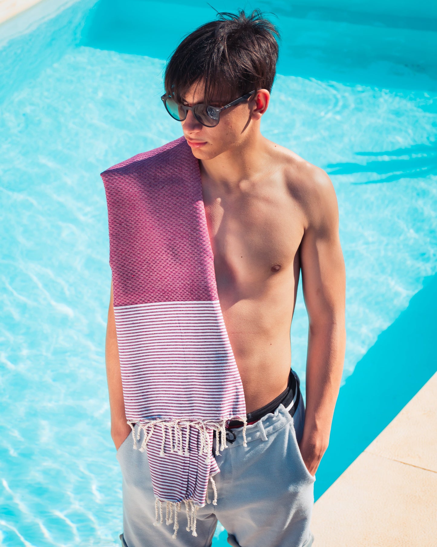 Darido Honeycomb Fouta- Cotton Hammam Towel - XXL - Lightweight, soft, and absorbent
