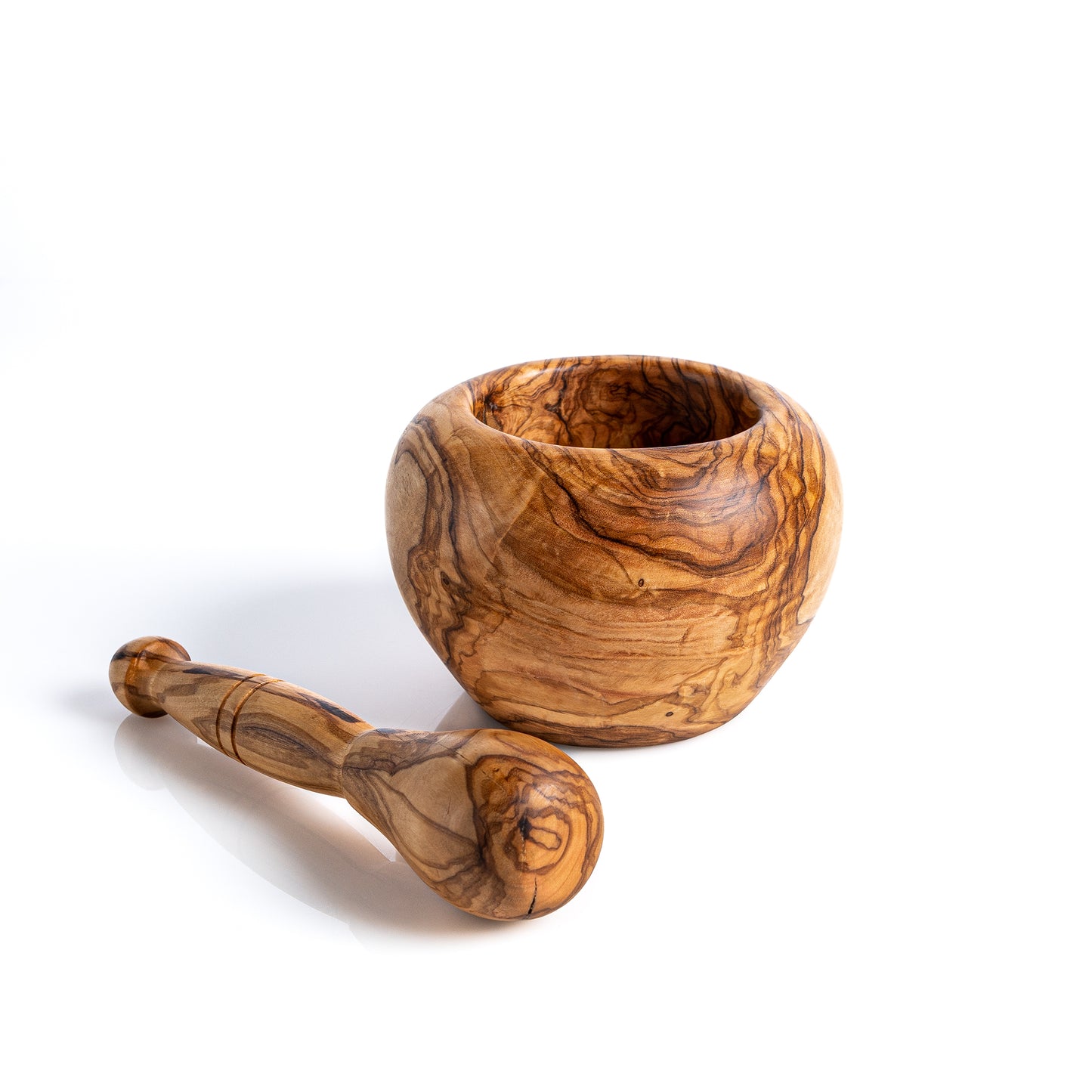 Olive Wood- Classic Round Mortar & Pestle