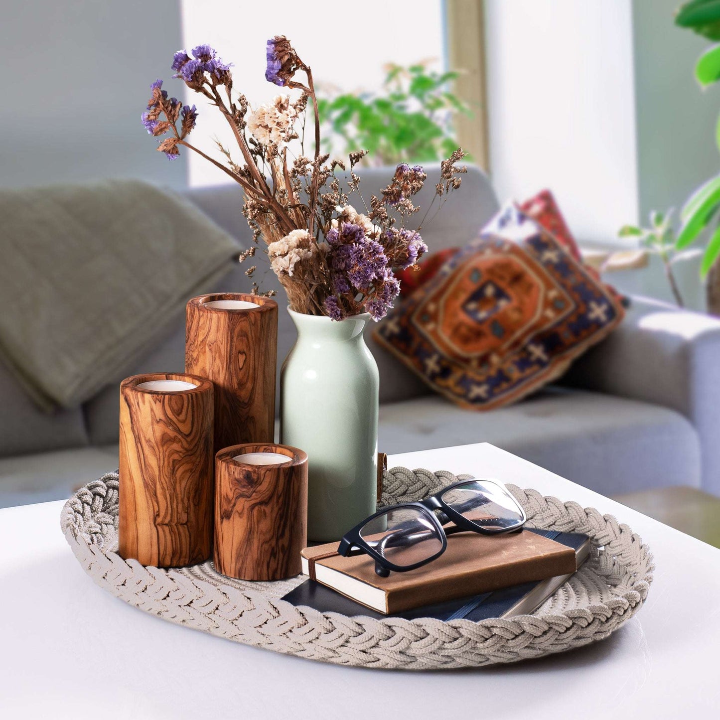 DARIDO Beige Placemats- 30x40 cm Oval, Durable & Elegant Table and Outdoor Decor