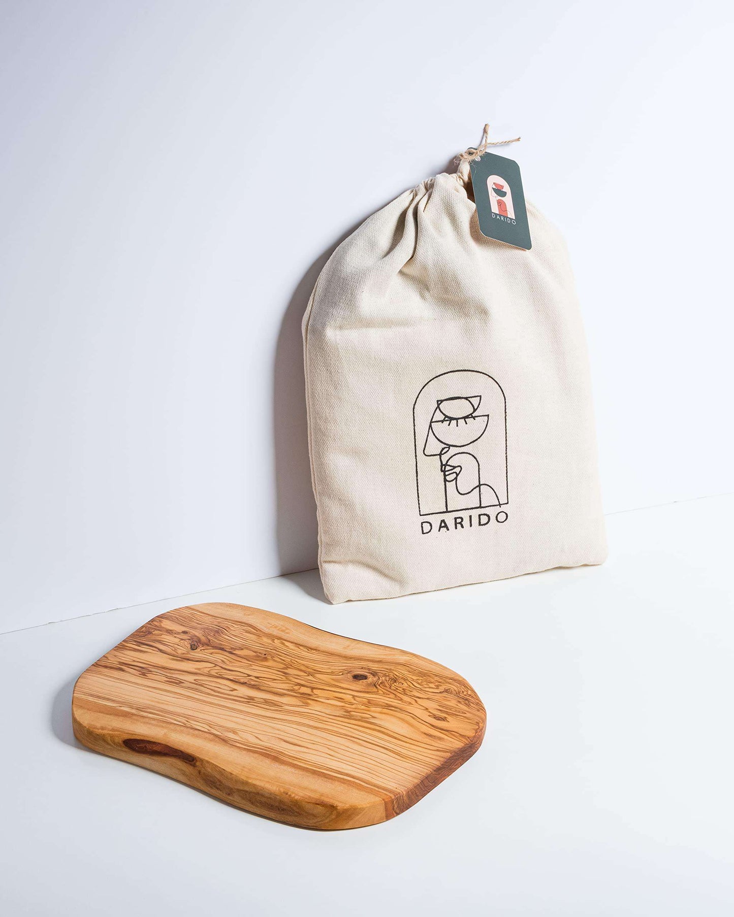 DARIDO Handmade Olive Wood Board | 30x18 cm | Eco-Friendly, durable and Multi-Functional Kitchenware