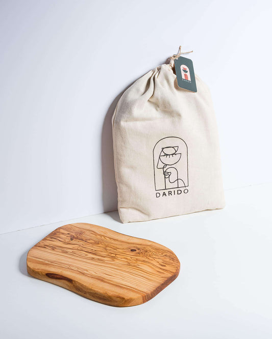DARIDO Handmade Olive Wood Board | 30x18 cm | Eco-Friendly, durable and Multi-Functional Kitchenware