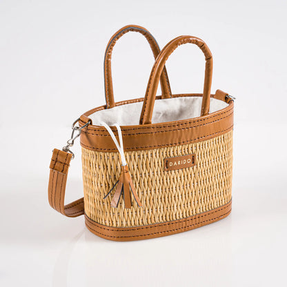 Coquette – Handgefertigte Tasche aus Naturfaser und Kunstleder