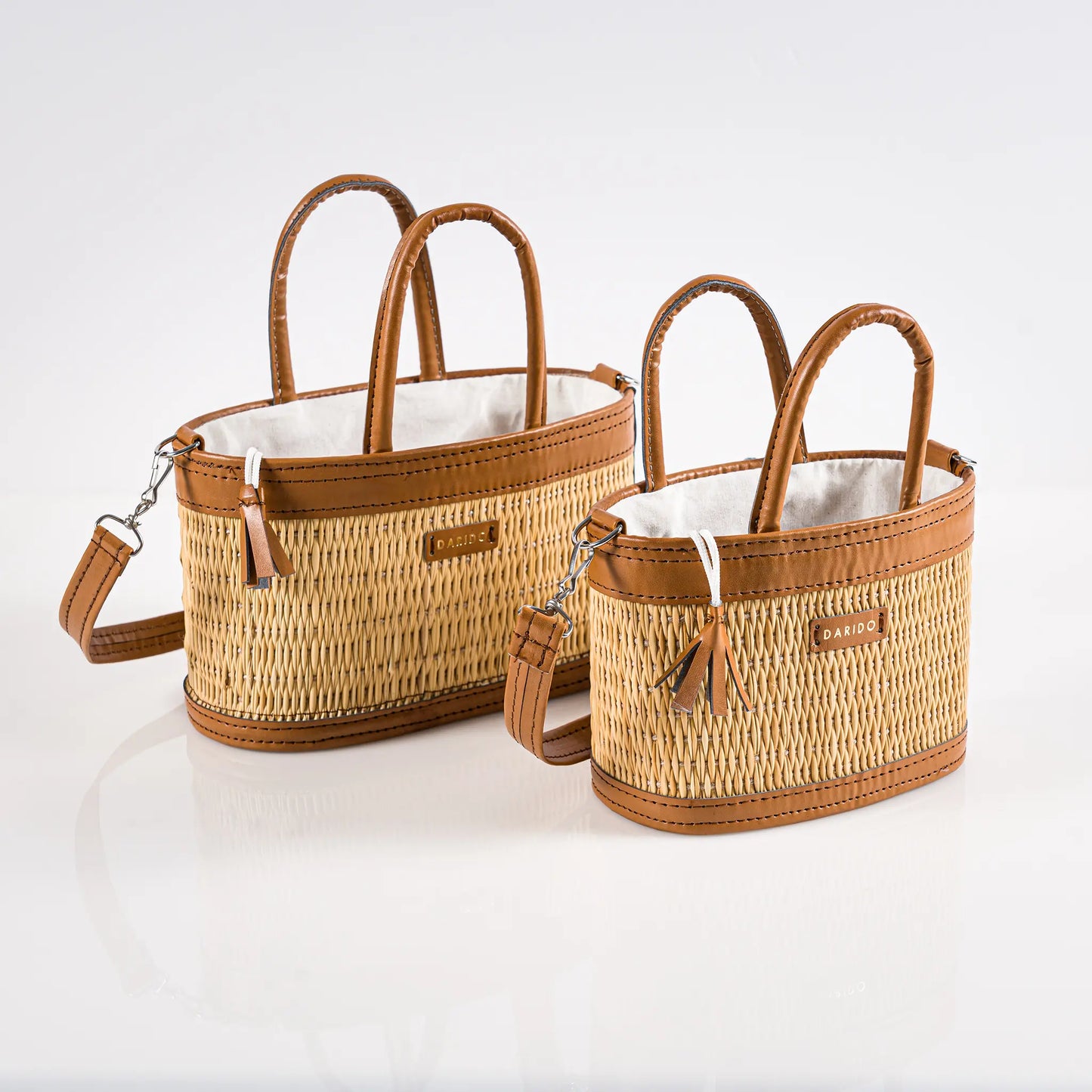 Coquette – Handgefertigte Tasche aus Naturfaser und Kunstleder