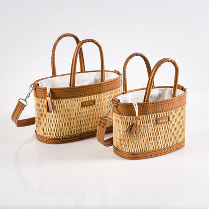 Coquette – Handgefertigte Tasche aus Naturfaser und Kunstleder