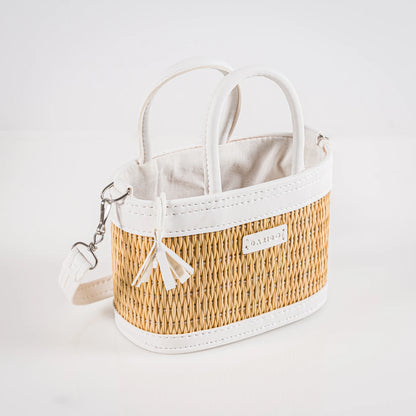 Coquette – Handgefertigte Tasche aus Naturfaser und Kunstleder