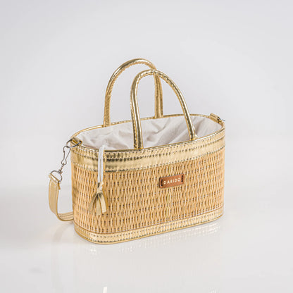 Coquette – Handgefertigte Tasche aus Naturfaser und Kunstleder