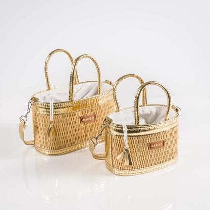 Coquette – Handgefertigte Tasche aus Naturfaser und Kunstleder