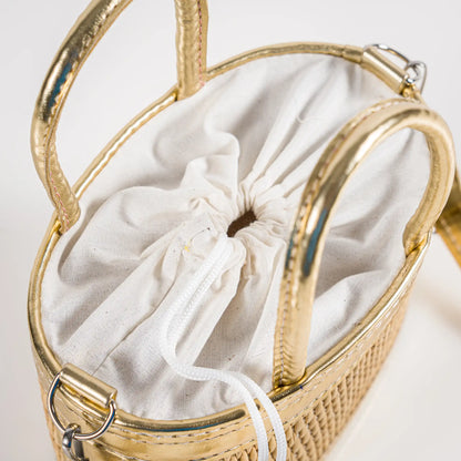 Coquette – Handgefertigte Tasche aus Naturfaser und Kunstleder