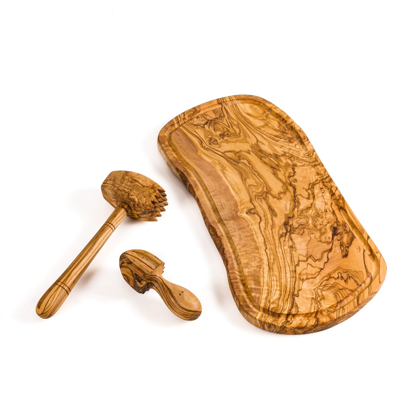 3-teiliges Grillset aus Olivenholz – Detailansicht 3