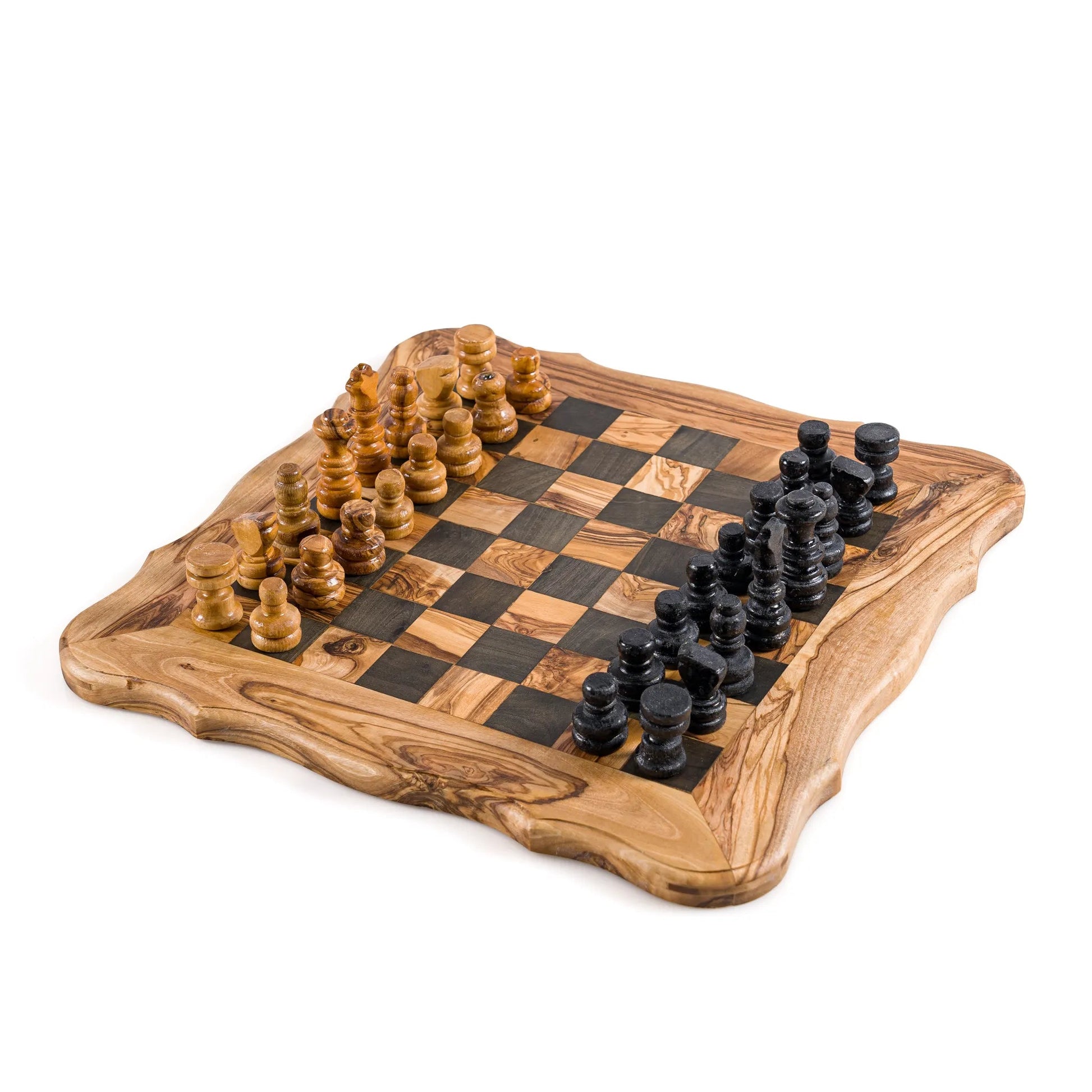 Rois d’Olea Schachspiel aus Olivenholz – 33 cm – Detailansicht 9