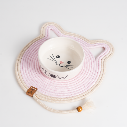 Komplettes Katzen-Set mit Bett, Matten und Keramiknapf