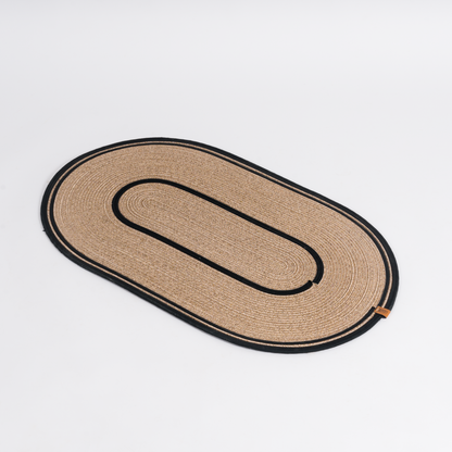 Ovaler handgefertigter Baumwoll-Flechtteppich 100 × 60 cm – Produktansicht 7