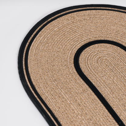Ovaler handgefertigter Baumwoll-Flechtteppich 100 × 60 cm – Produktansicht 8