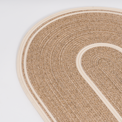 Ovaler handgefertigter Baumwoll-Flechtteppich 100 × 60 cm – Produktansicht 10