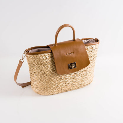 Naïa – Handgefertigte Tasche aus Pflanzenfaser und Leder