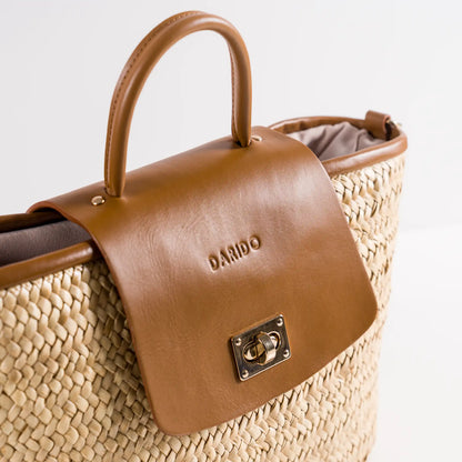 Naïa – Handgefertigte Tasche aus Pflanzenfaser und Leder