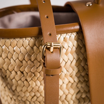 Naïa – Handgefertigte Tasche aus Pflanzenfaser und Leder
