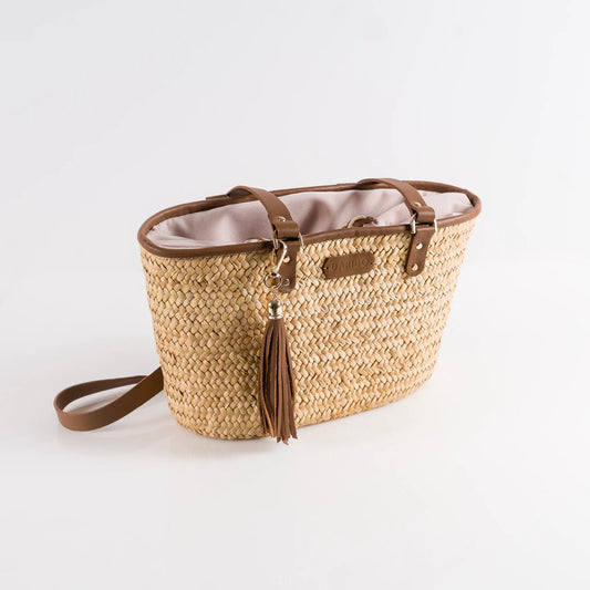 Sienna – Handgefertigte Tasche aus Pflanzenfaser und Leder