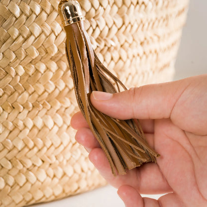 Sienna – Handgefertigte Tasche aus Pflanzenfaser und Leder