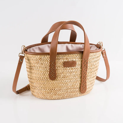 Bella – Handgefertigte Tasche aus Pflanzenfaser und Leder
