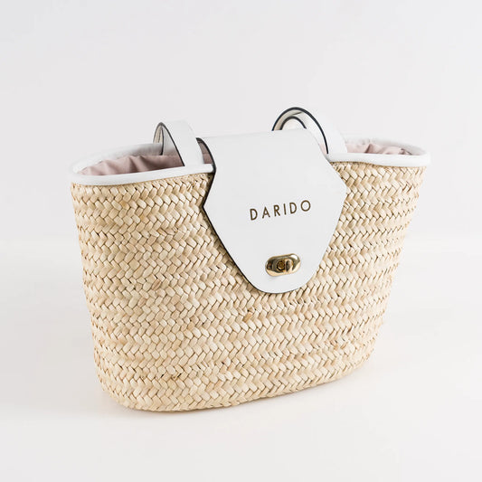 Perla – Handgefertigte Tasche aus Naturfaser und Leder