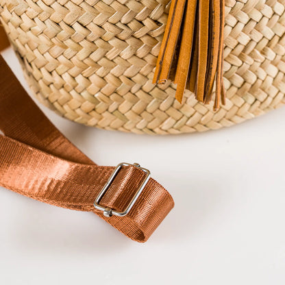 Oasis – Handgefertigte Tasche aus Pflanzenfaser und Leder