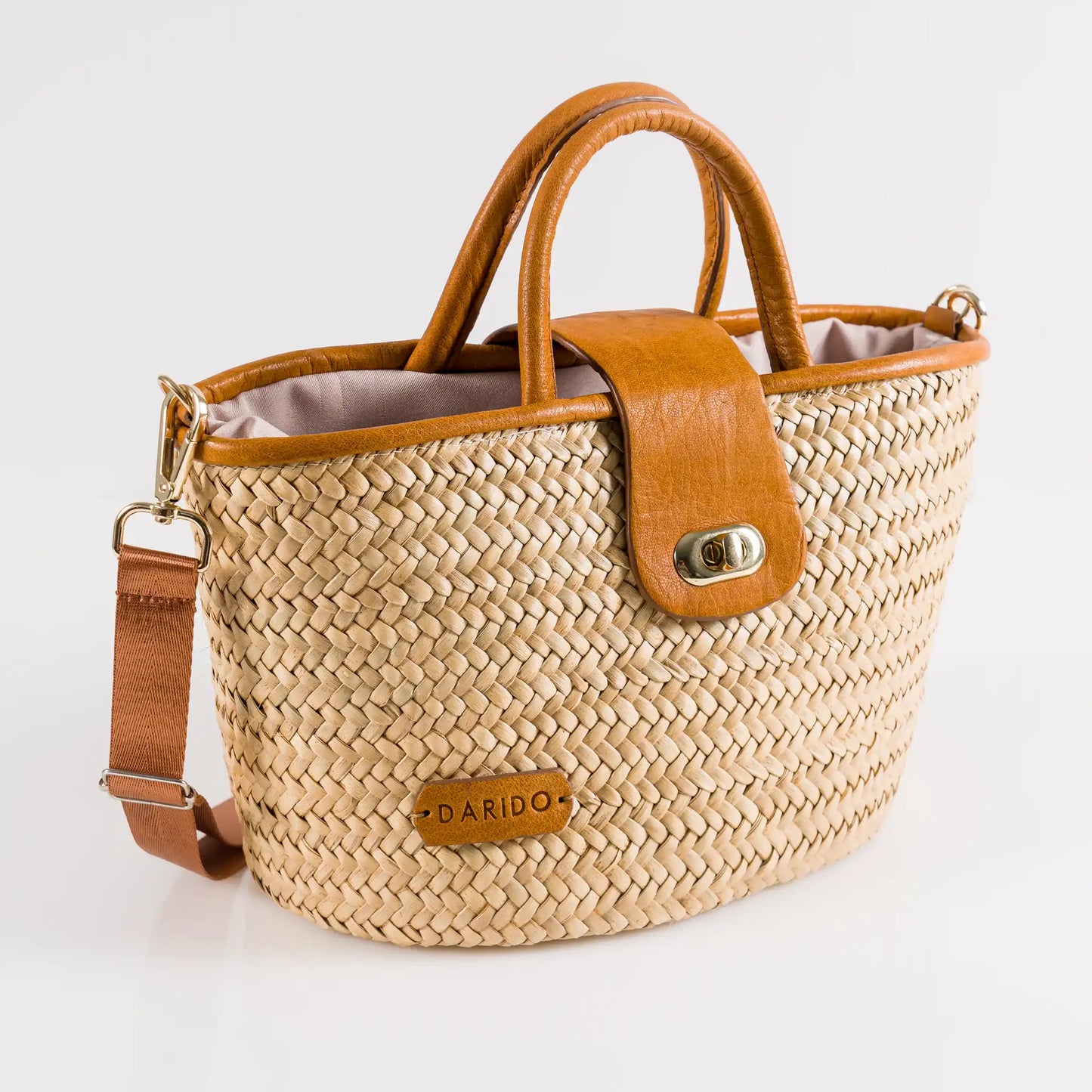 Gaia – Handgefertigte Tasche aus Pflanzenfaser und Leder