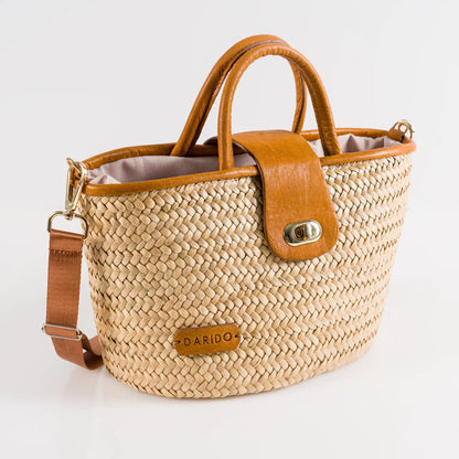 Gaia – Handgefertigte Tasche aus Pflanzenfaser und Leder