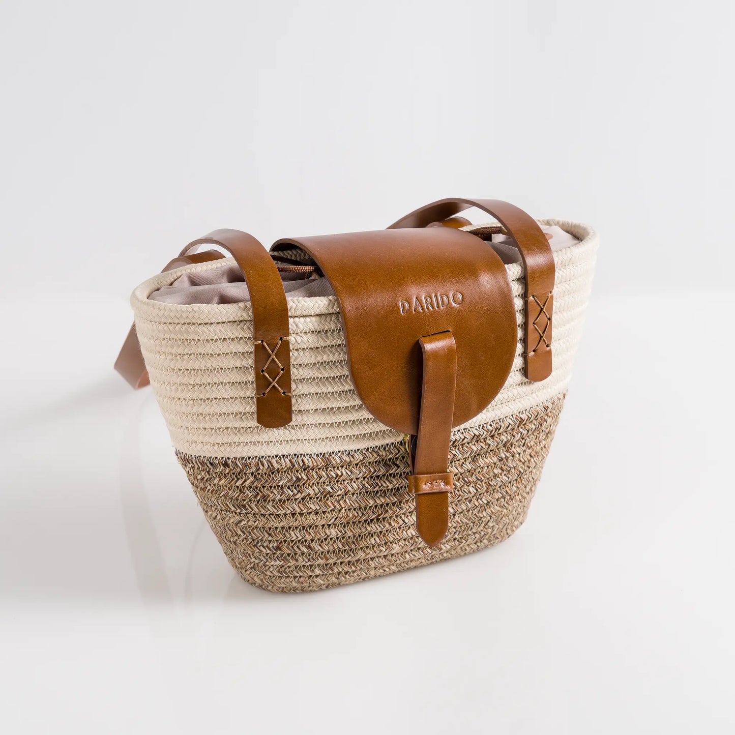 Solfil – Handgefertigte Flechttasche mit Lederdetails