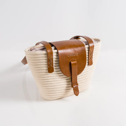 Solfil – Handgefertigte Flechttasche mit Lederdetails
