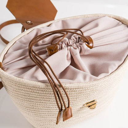 Solfil – Handgefertigte Flechttasche mit Lederdetails