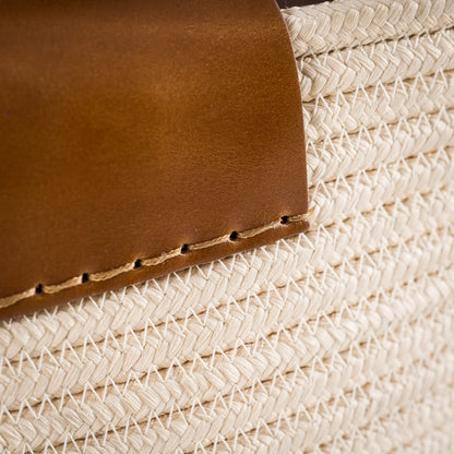 Solfil – Handgefertigte Flechttasche mit Lederdetails