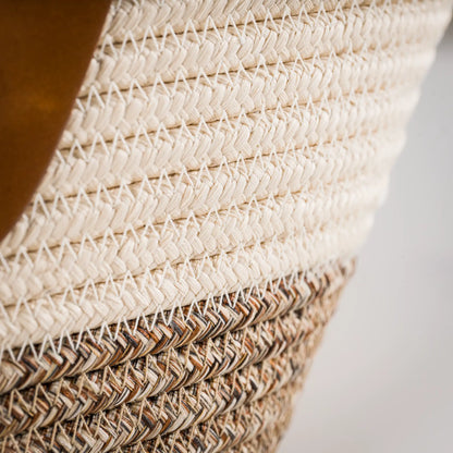 Solfil – Handgefertigte Flechttasche mit Lederdetails