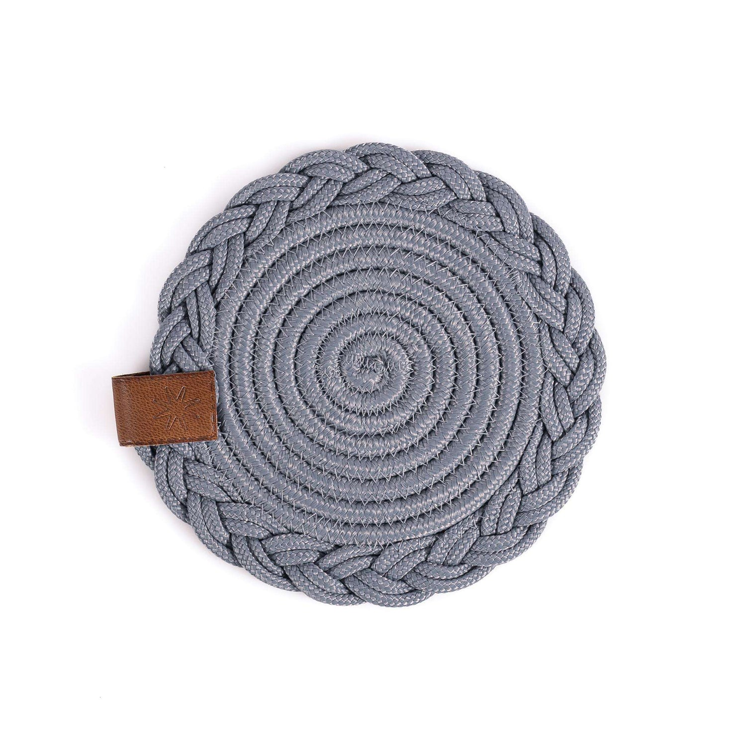 DARIDO Grey Coasters- 15cm- Round, Durable & Elegant Table Decor