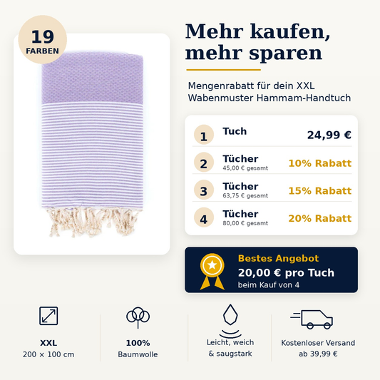 promotion honeycomb fouta buy more save more